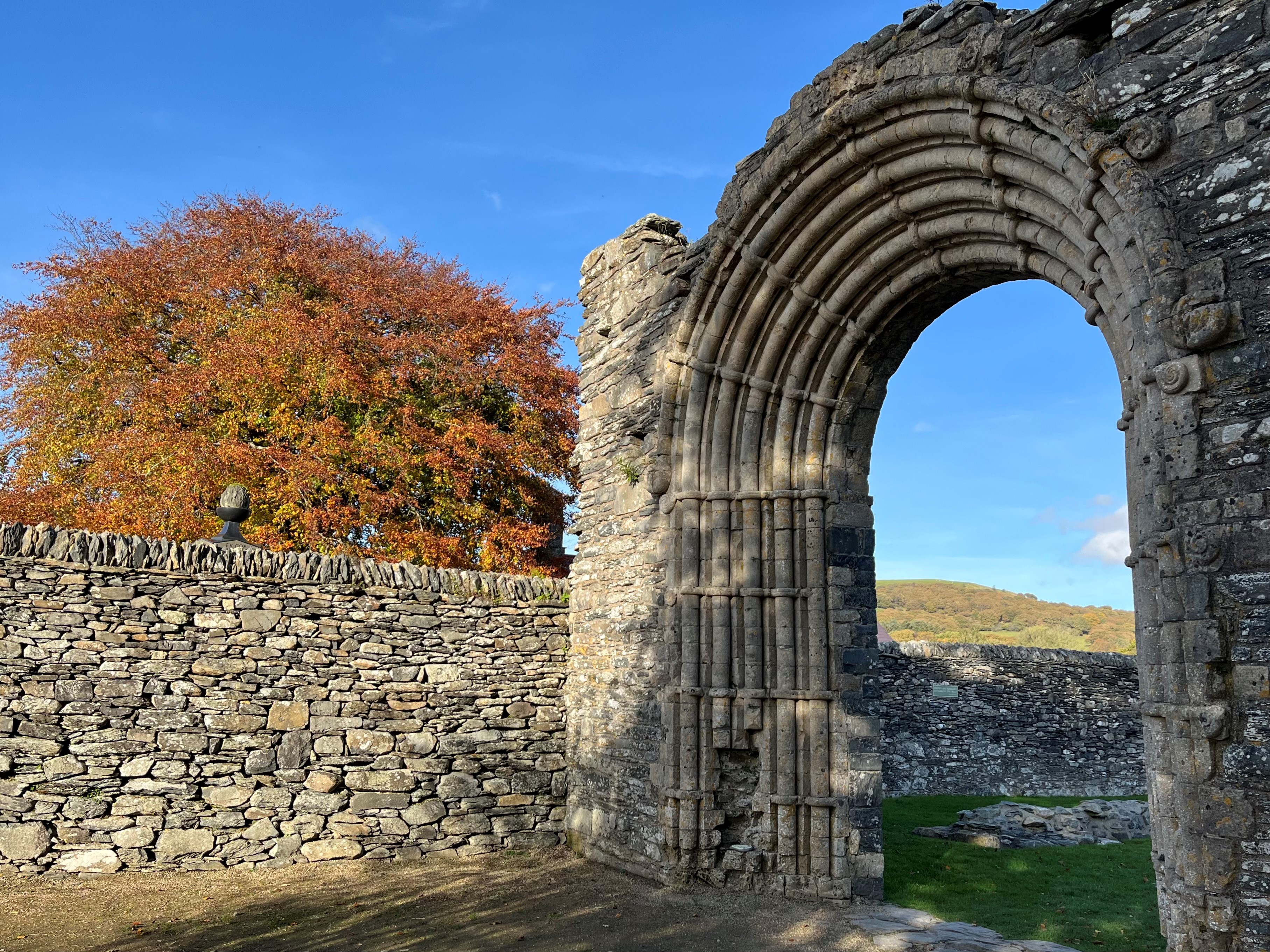 The historic arch at Strata Florida Abbey in Ceredigion