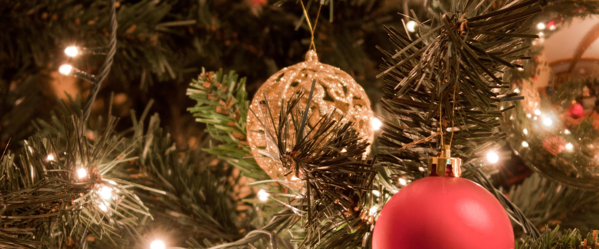Christmas tree and baubles 