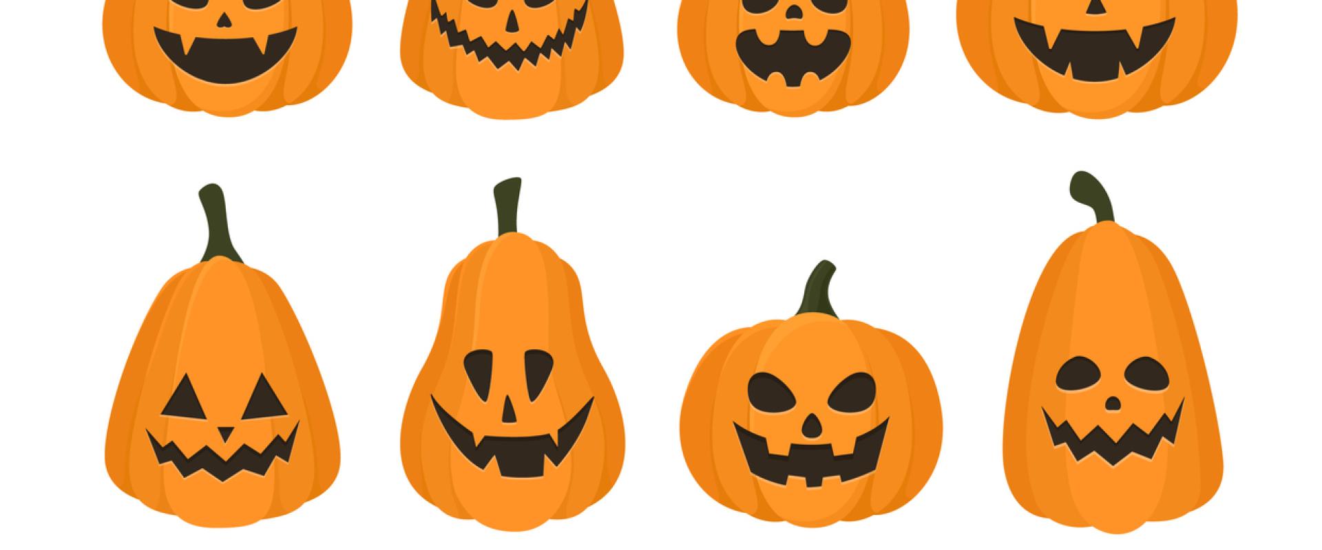 wyth pwmpen - cartŵn / eight pumpkins - cartoon
