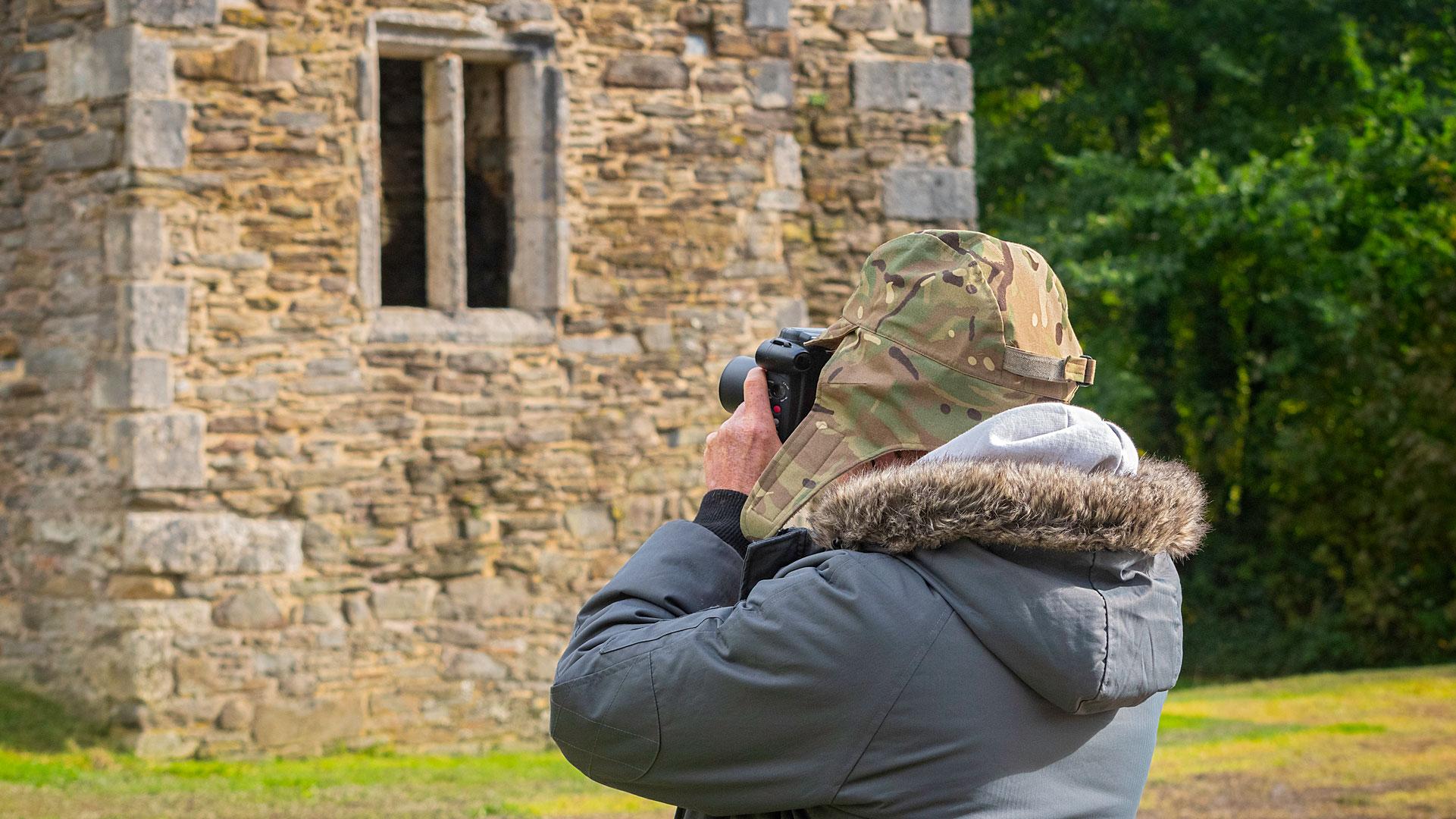 Neath Abbey - homeless photography participant takes photograph